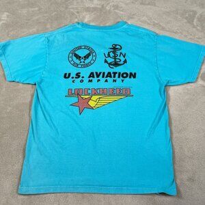 Vintage Buzz Rickson Lockheed Martin Skunk Works Aviation Air Force Shirt Size M